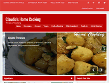 Tablet Screenshot of claudiashomecooking.com